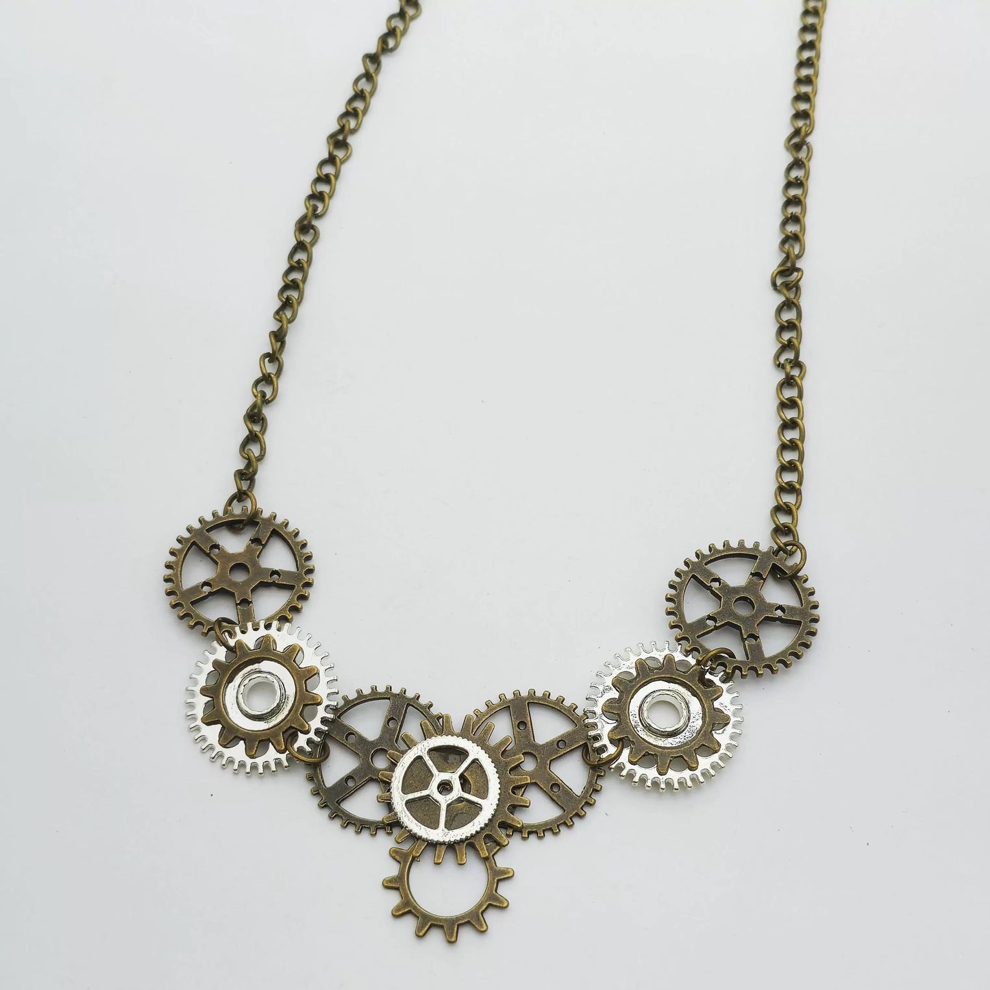 Bronze Steampunk Gear Necklace