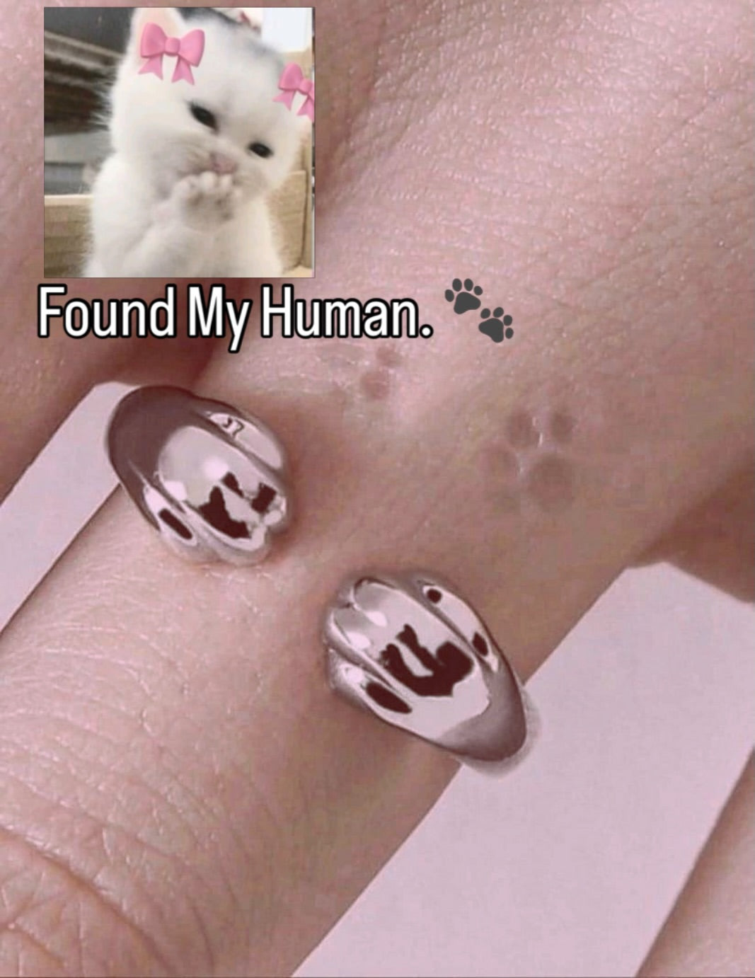 Cute Cat Ears Open Ring
