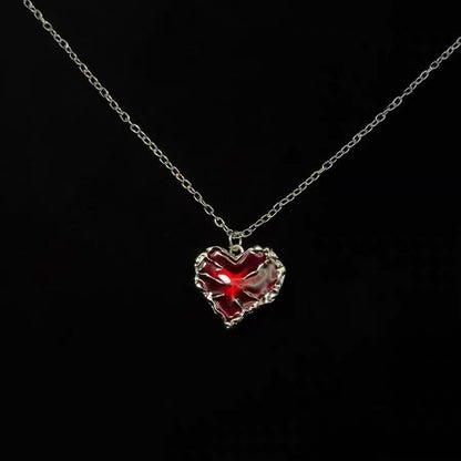 Sword & Heart Couple Necklace Set