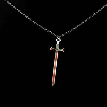 Sword & Heart Couple Necklace Set