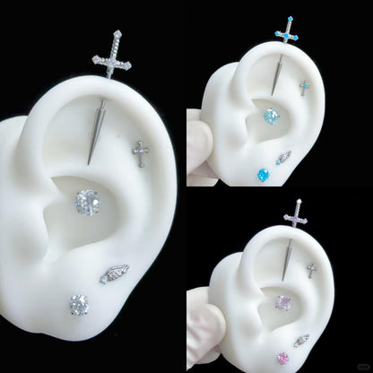 Saint edge earring stack