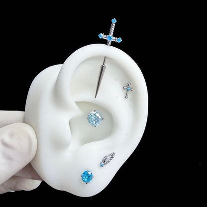 Saint edge earring stack