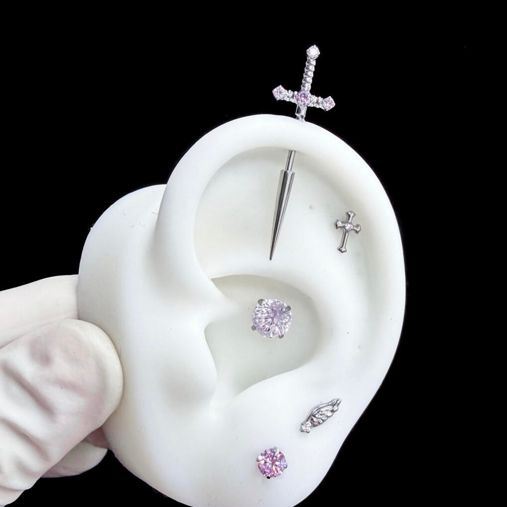 Saint edge earring stack