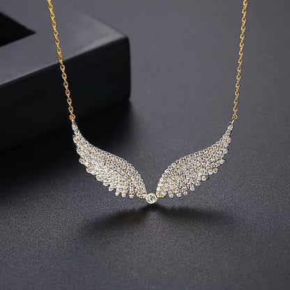 Guardian Angel Crystal Wing Pendant