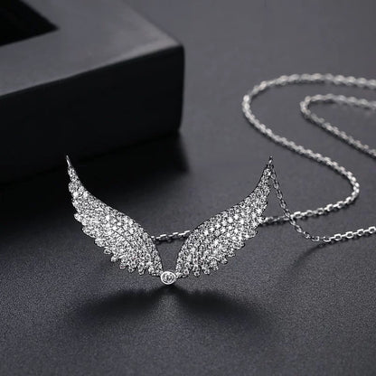 Guardian Angel Crystal Wing Pendant