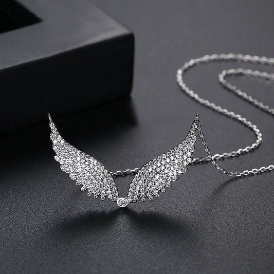 Guardian Angel Crystal Wing Pendant