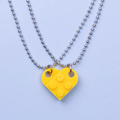 Yellow Toy Brick Style Necklace