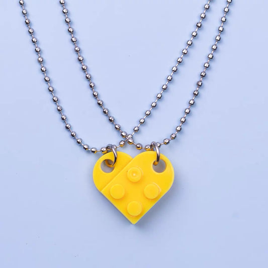 Yellow Toy Brick Style Necklace