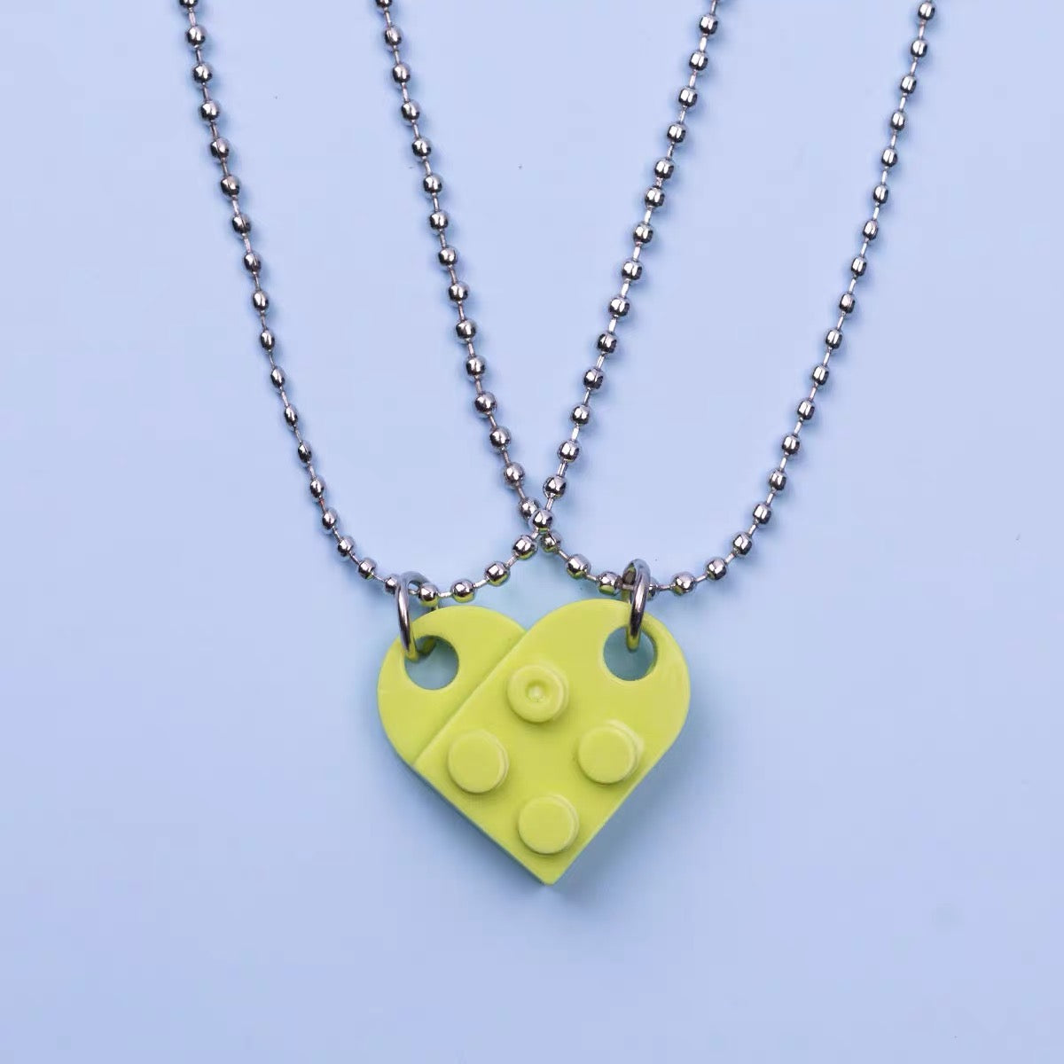 Building Block Heart Necklace