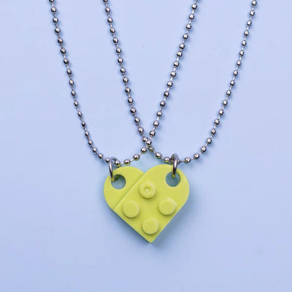 Building Block Heart Necklace