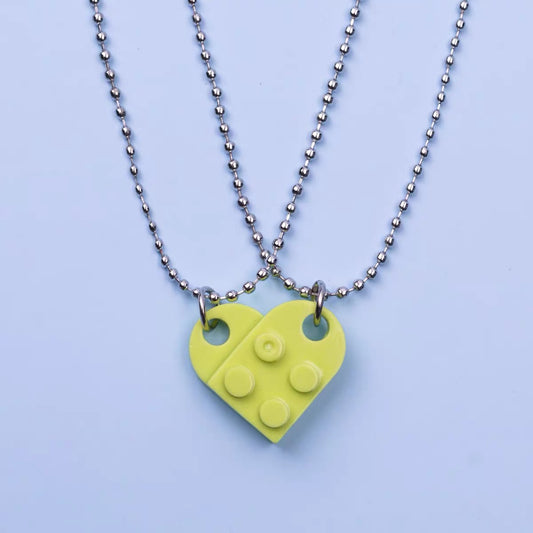 Building Block Heart Necklace