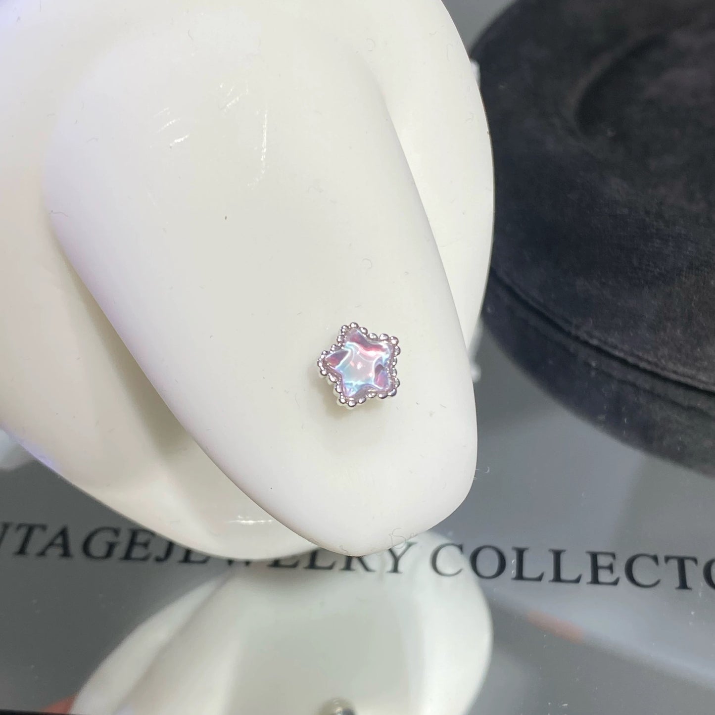 Silver Radiant Cross Tongue Bar
