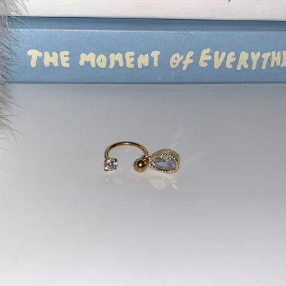 Gold North Star Crystal Earring