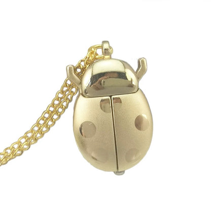 The Secret Wing Ladybug Clock Necklace