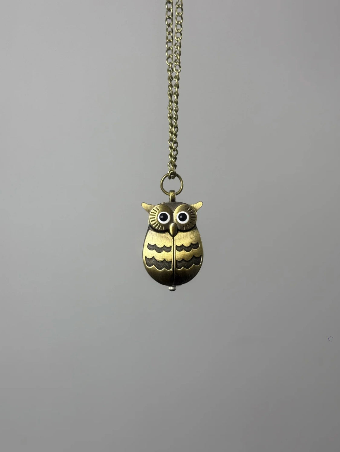 Owl Watcher Clock Necklace