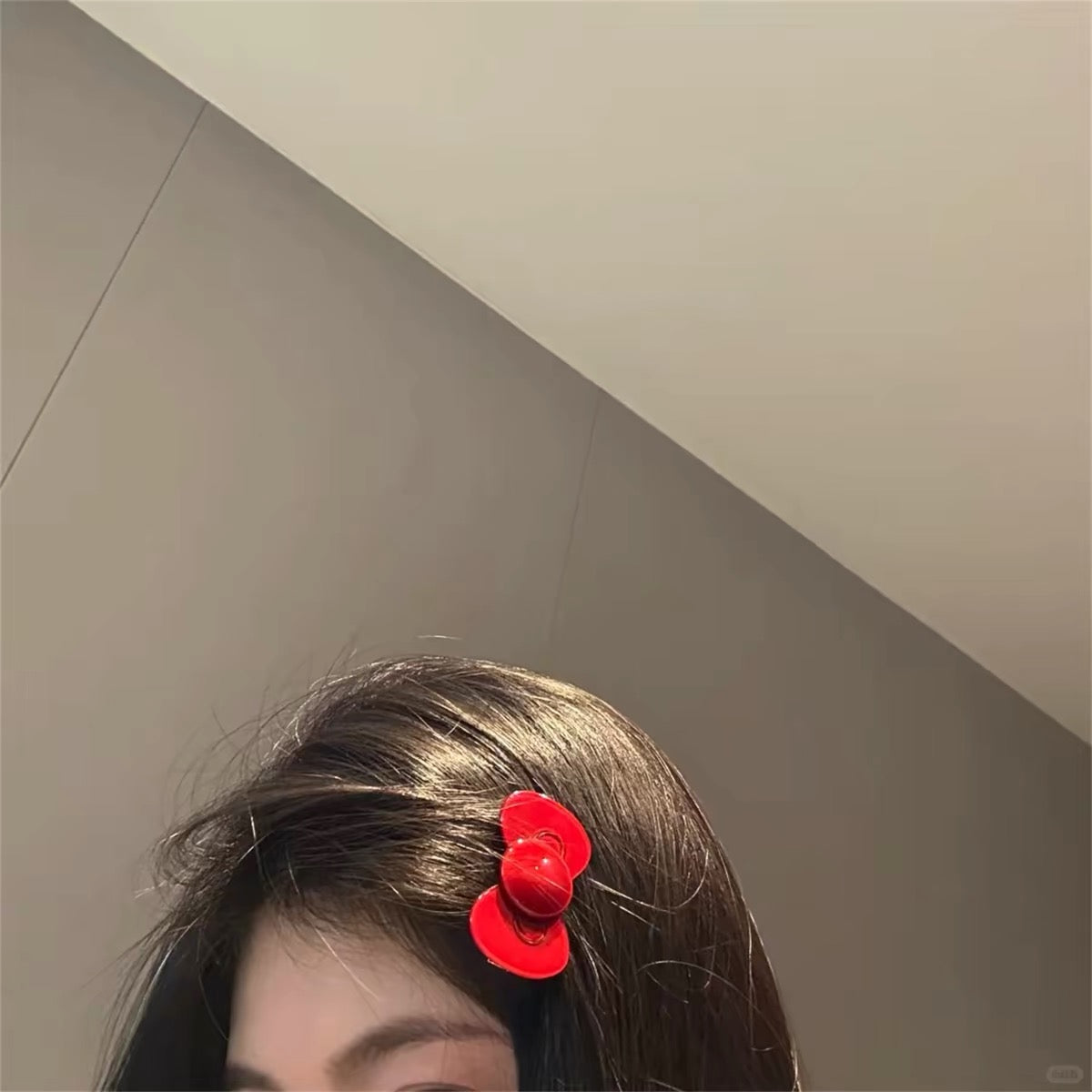 Glossy Red Bow Claw Clip
