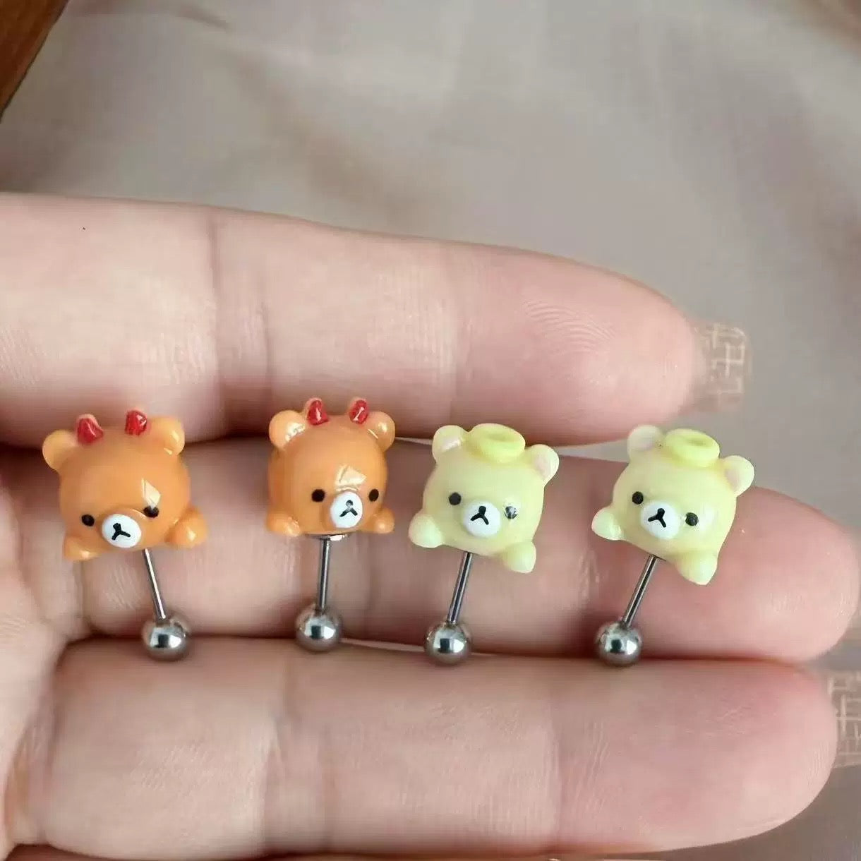 Korilakkuma Vertical Helix Earrings