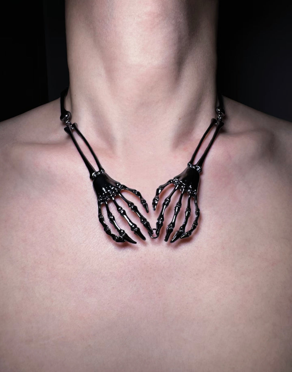 Black Skeleton Necklace