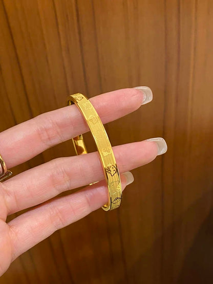 Gold Hello Kitty Bangle
