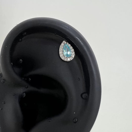 Crystal Teardrop Studs