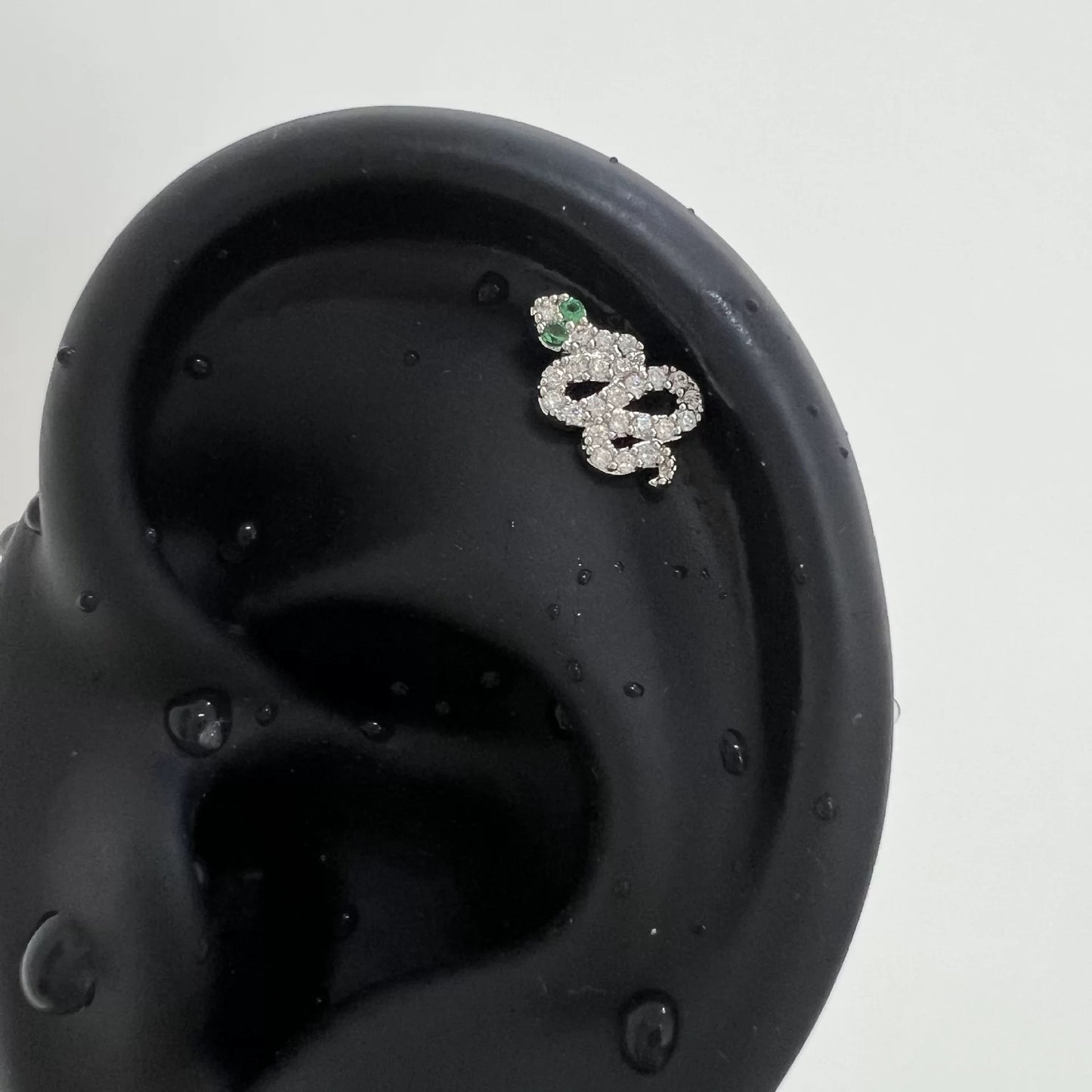 Silver Snake Dangle Earrings