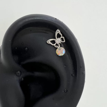 Heart Dangle Stud Earrings