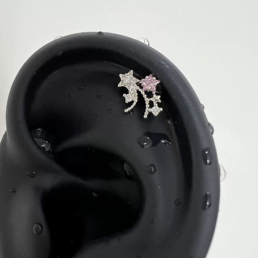 Pink Star Trail Piercing