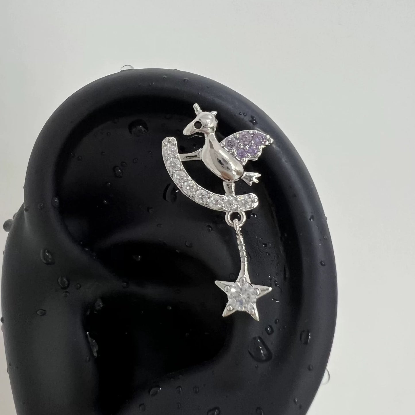 Purple Unicorn Moon Piercing