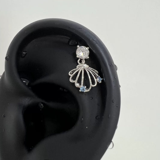 Sea Shell Charm Helix Stud