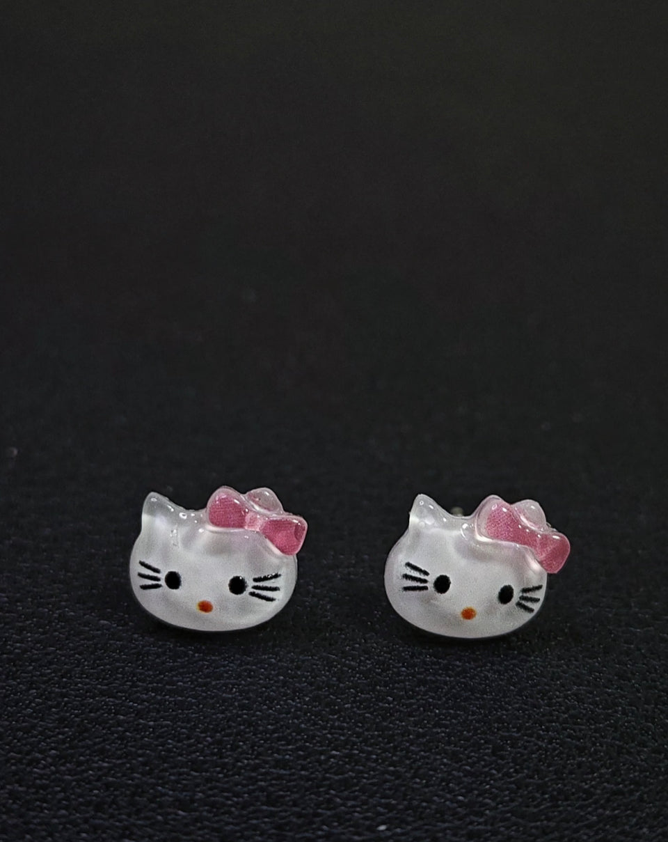 Kitty Blush Charm Earrings