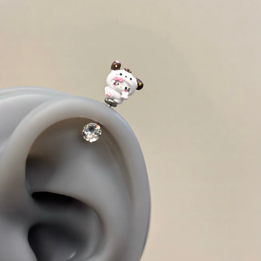 Cute Cow-Print Character Cartilage Earring