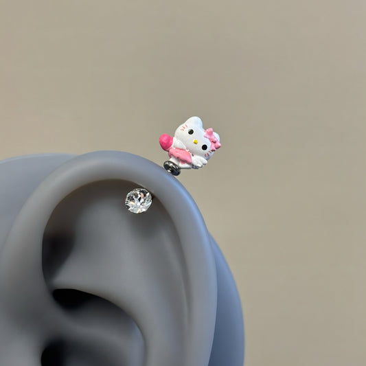 Pink Wing Mascot Cartilage Earring