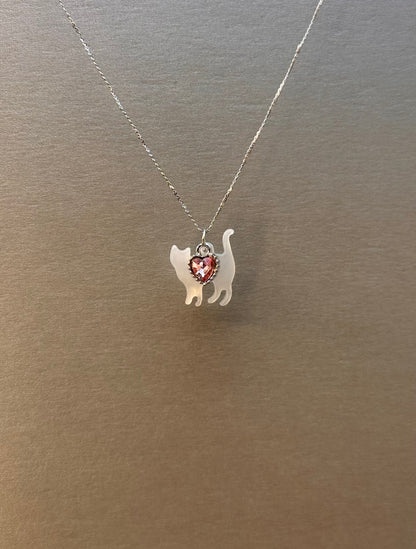 The Golden Feline Heart Necklace