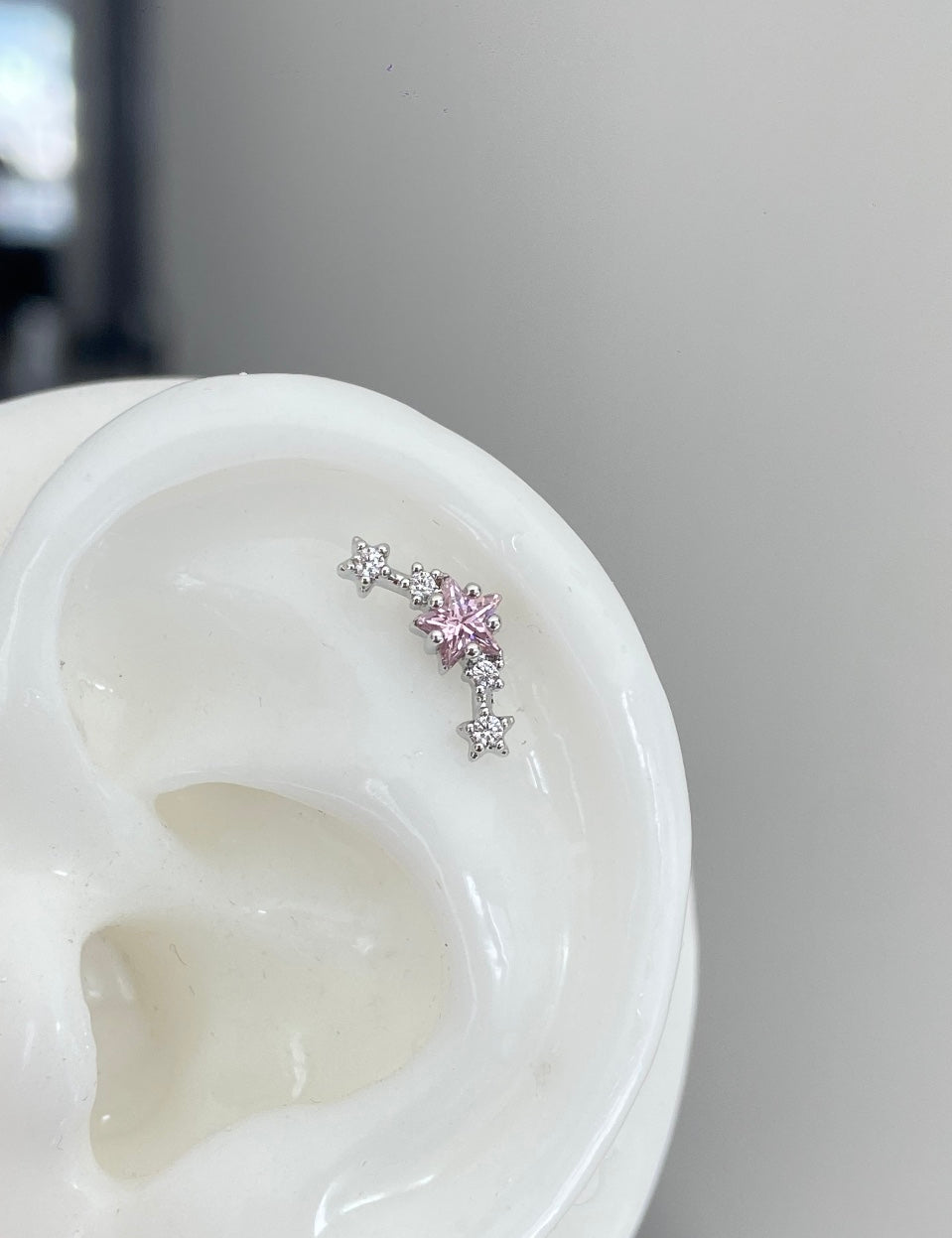 Shooting Star Helix Climber Earrings