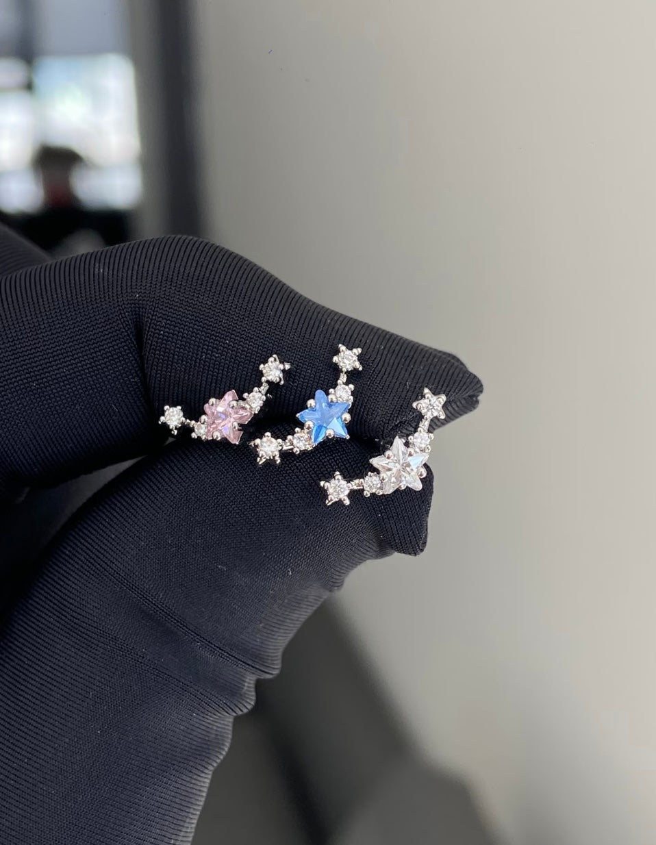 Shooting Star Helix Climber Earrings