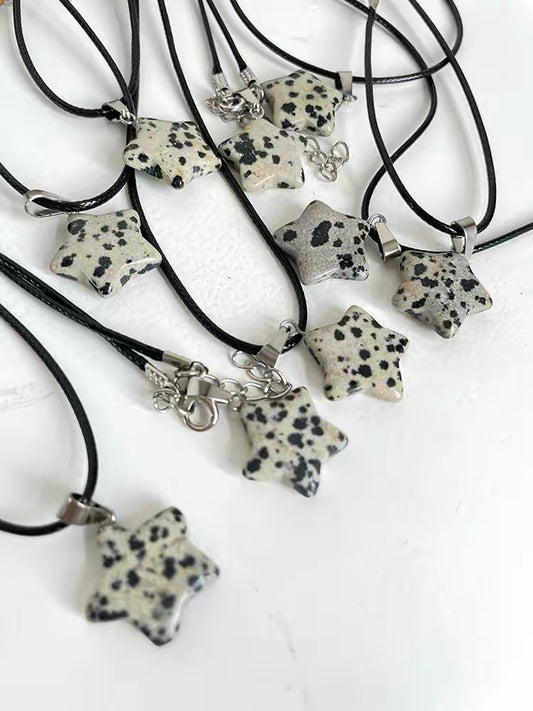 Natural Crystal Star Gemstone Necklace