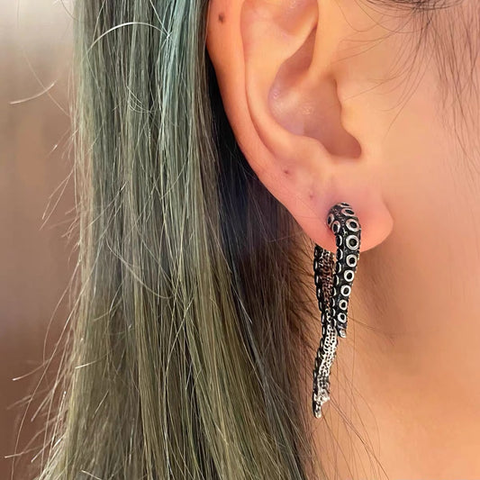 Gothic Octopus Tentacle Earring