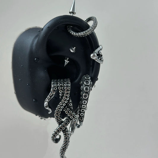 Octopus Tentacle Earring Stack