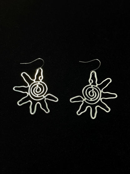 Halo Sun Spiral Earrings