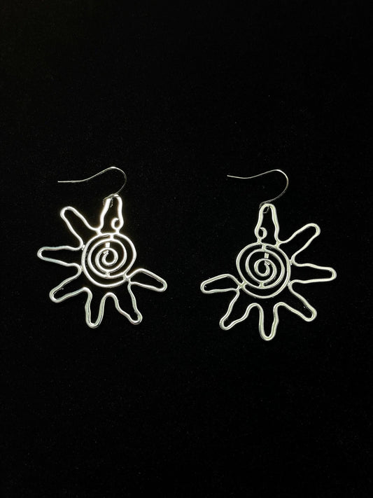 Halo Sun Spiral Earrings