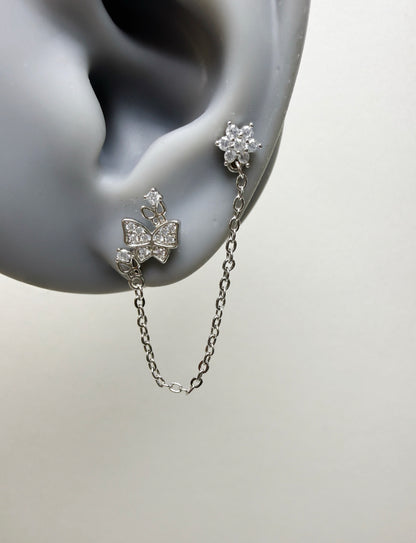 Butterfly Bloom Chain Earring