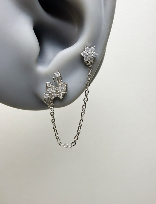 Butterfly Bloom Chain Earring