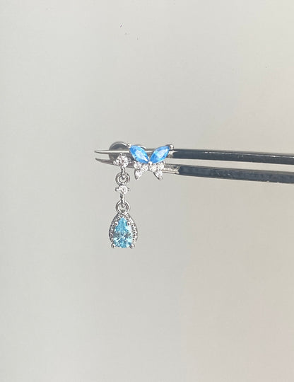 Azure Butterfly Dangle Earring.