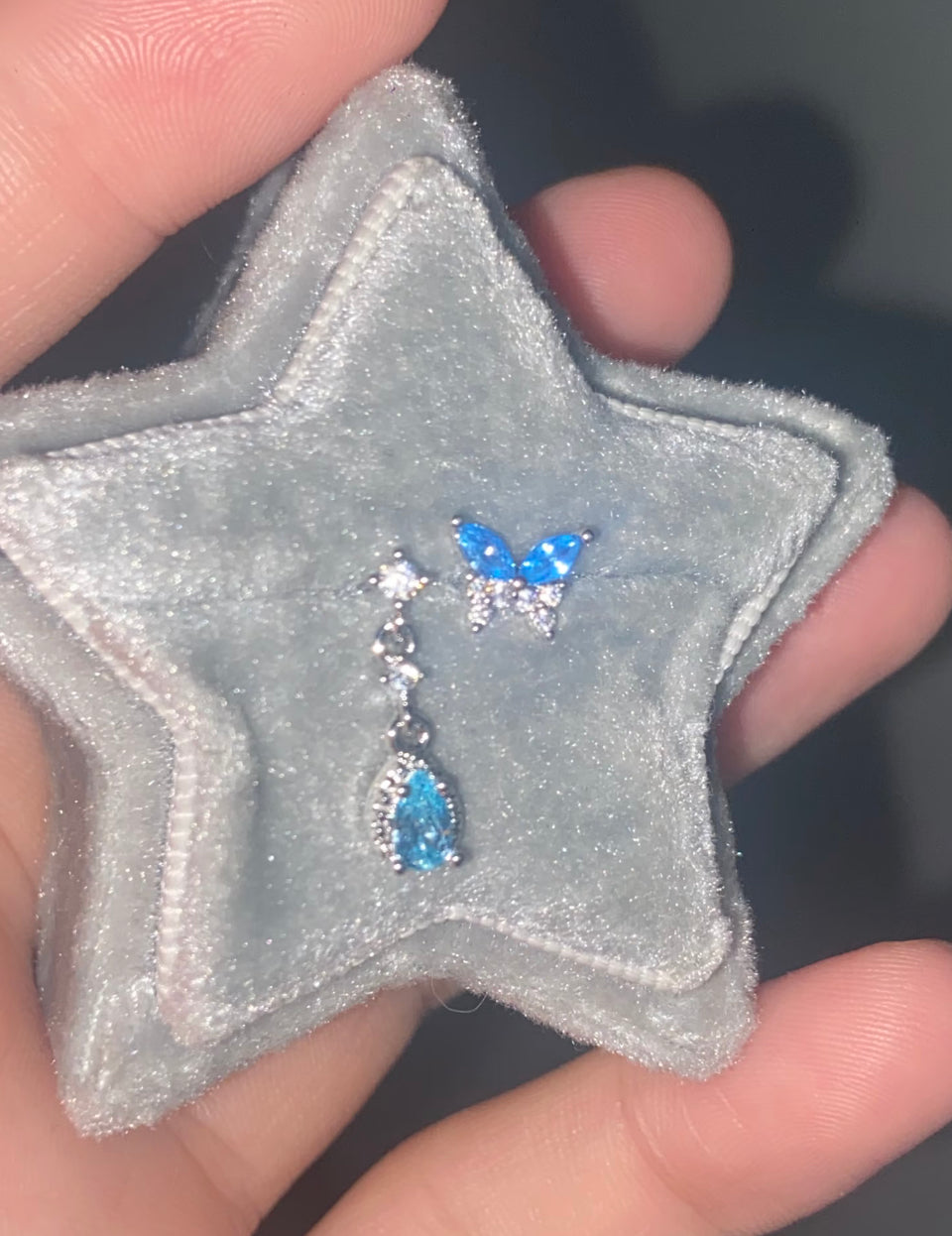 Azure Butterfly Dangle Earring.