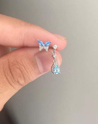 Azure Butterfly Dangle Earring.