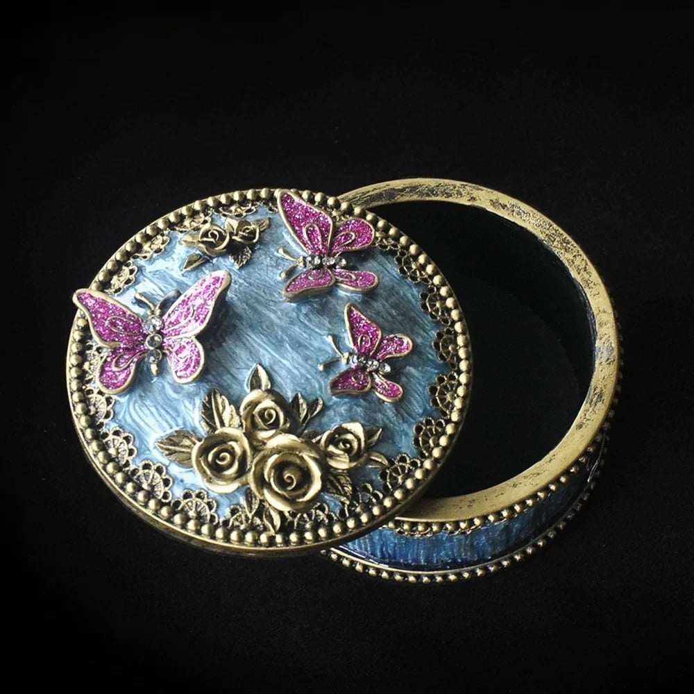 Butterfly Rose Organizers Trinket Box