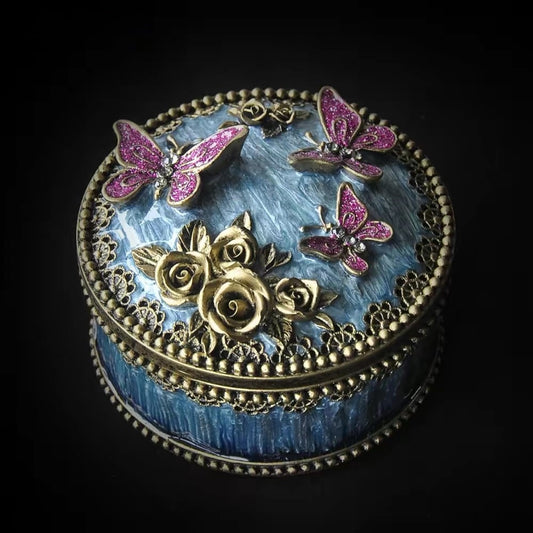 Butterfly Rose Organizers Trinket Box