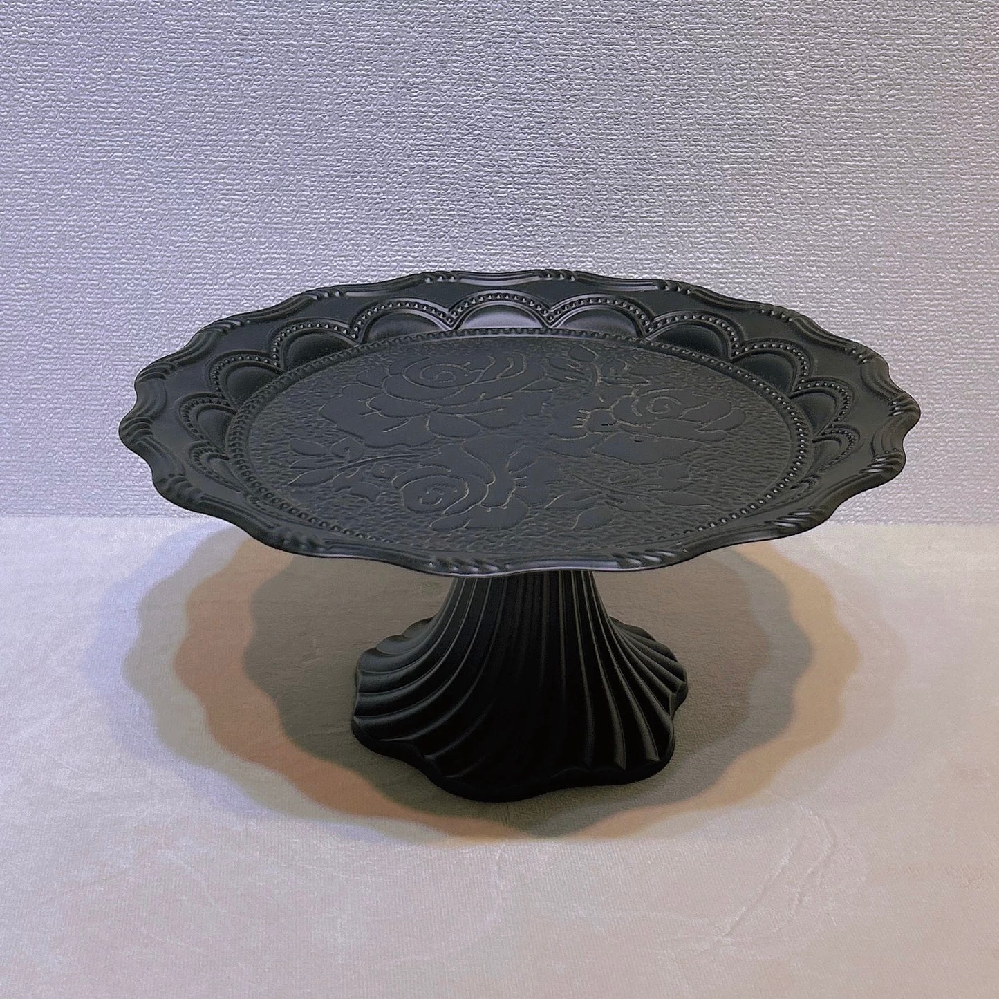 Matte Black Midnight Rose Pedestal Stand