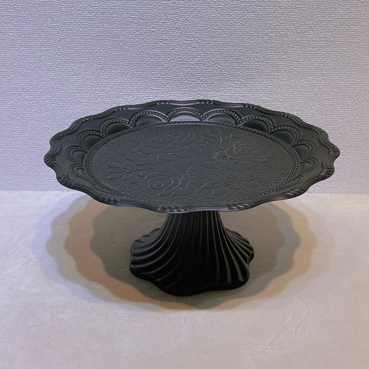 Matte Black Midnight Rose Pedestal Stand