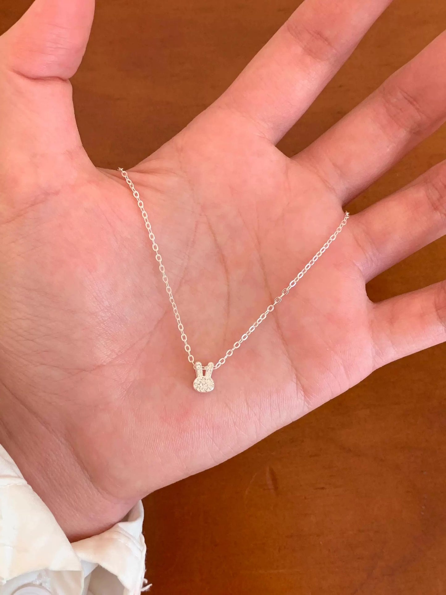 Dainty Silver Bunny Necklace